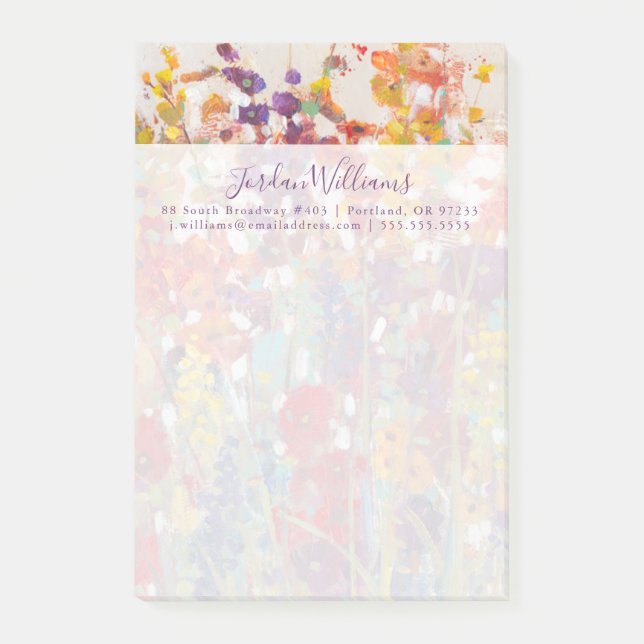 Variety of Flowers Post-it Notes (Front)