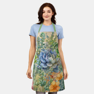 Variety Of Succulents Apron