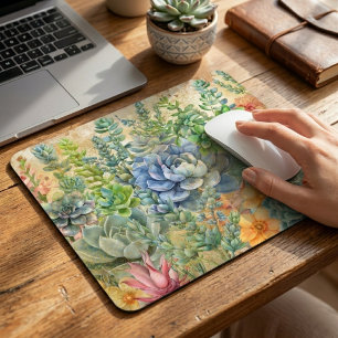 Variety Of Succulents Mouse Pad