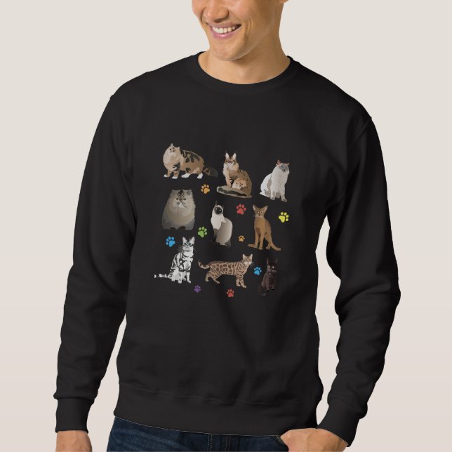 Various Beautiful Cats Sweatshirt (Front)