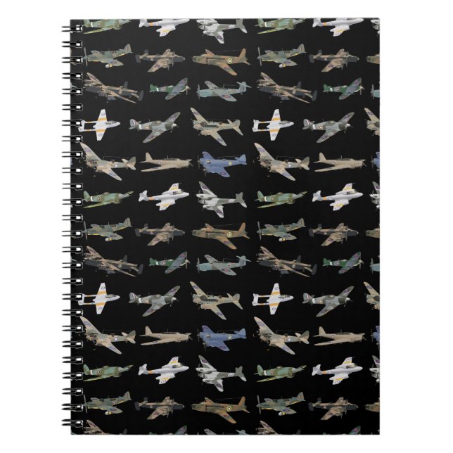 Various British WW2 Aeroplanes Notebook (Front)