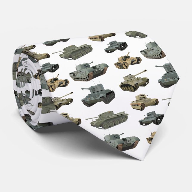 Various British WW2 Tanks Tie (Rolled)