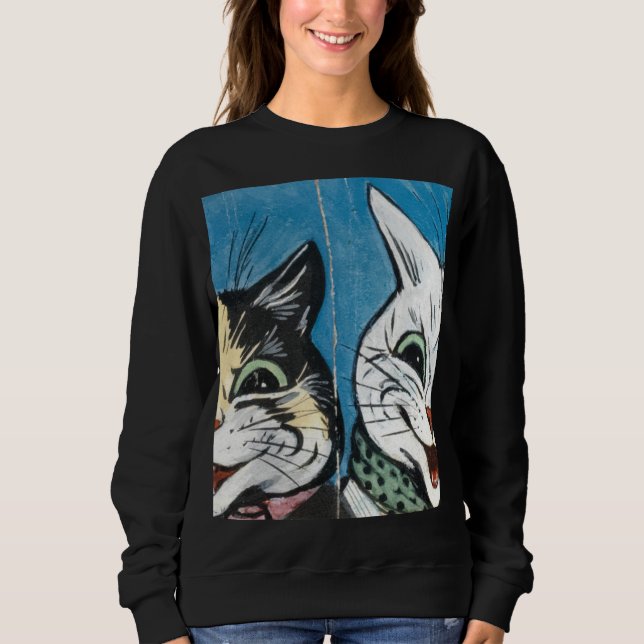 Various Cats Looking Out by Louis Wain Sweatshirt (Front)