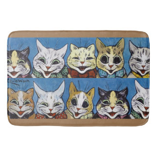 Various Cats Looking Out, Louis Wain Bath Mat