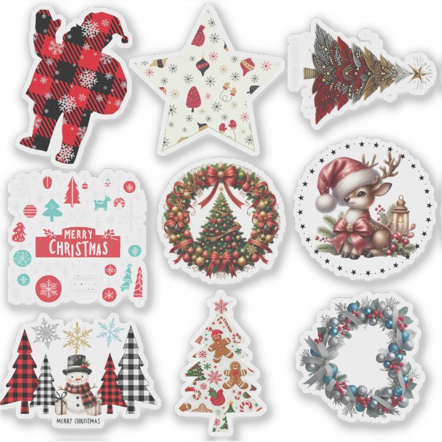 Various Christmas Gift Stickers (Front)