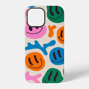 Various colourful melting smiling Faces. Lava lamp iPhone 12 Case