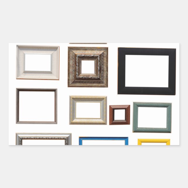 Various Colourful Picture Frames Rectangular Sticker (Front)