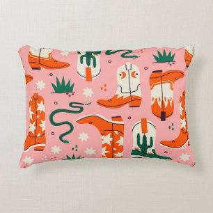 Various cowboy boots pattern decorative cushion