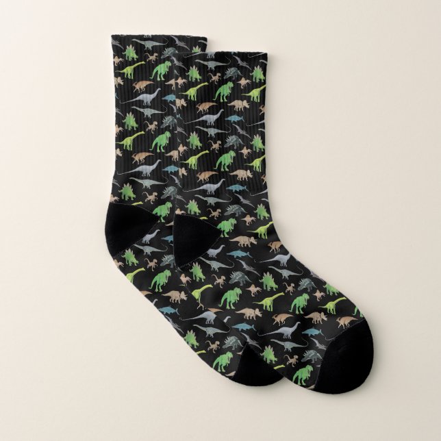 Various Dinosaurs Pattern Socks (Pair)
