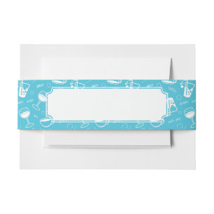Various drinks invitation belly band