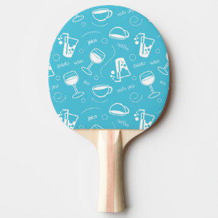 Various drinks ping pong paddle