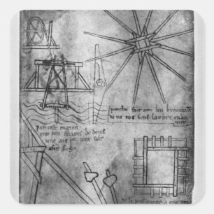 Various engines and instruments square sticker