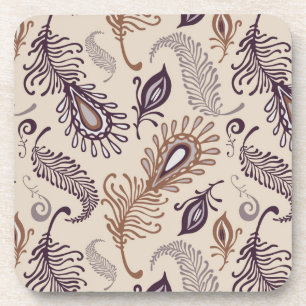 Various Feather Pattern Coaster
