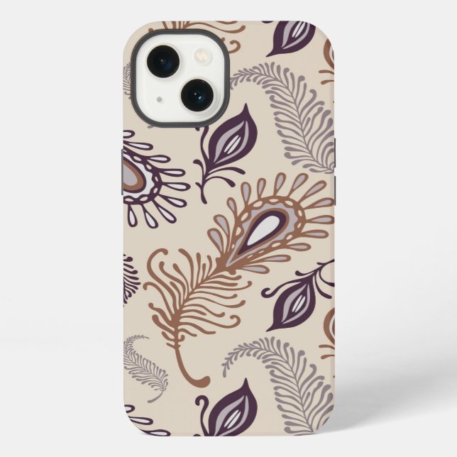 Various Feather Pattern iPhone Case (Back)