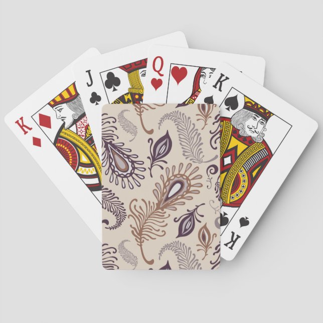 Various Feather Pattern Playing Cards (Back)