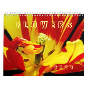 Various flowers calendar