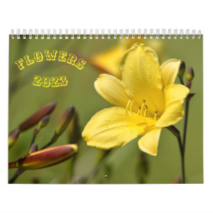 Various flowers calendar