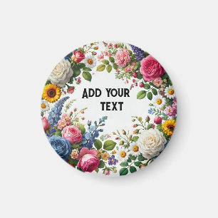 Various flowers magnet