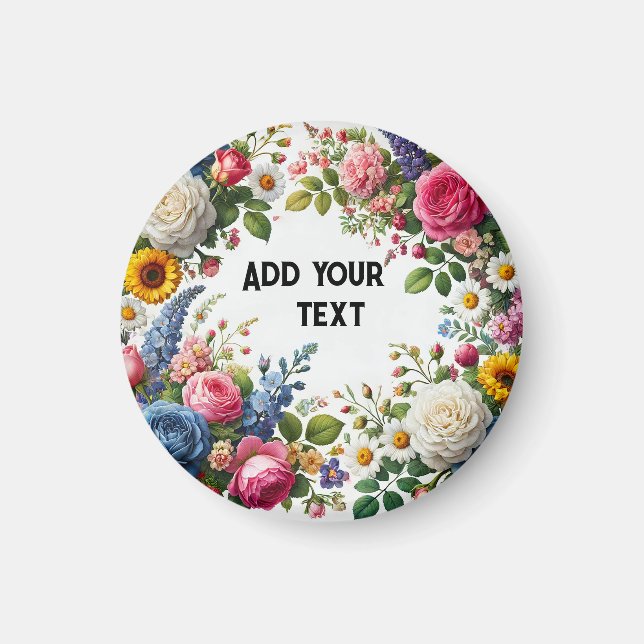 Various flowers magnet (Front)