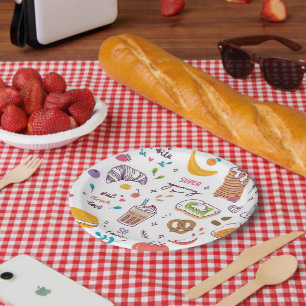 Various Food and Drink Paper Plate