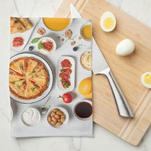 Various food  tea towel
