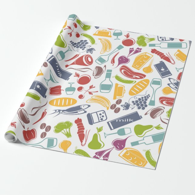 Various Food Wrapping Paper (Unrolled)