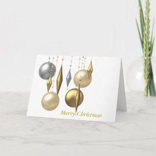 various hanging Christmas bauble Holiday Card