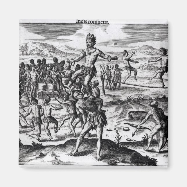 Various Indian Games, from 'Americae' Magnet (Front)