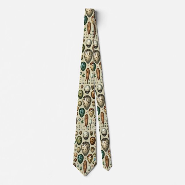 Various kinds of Egg Scientific Illustration Tie (Front)
