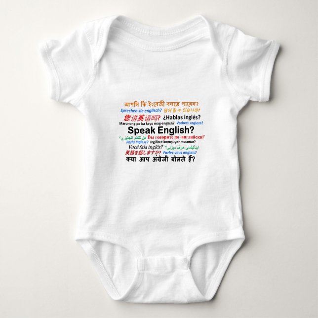 Various Language Products - Speak English? Baby Bodysuit (Front)
