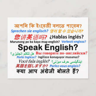 Various Language Products - Speak English? Postcard