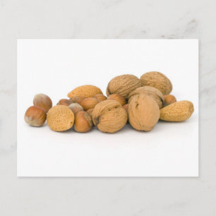 Various Nuts Including Hazelnuts Walnuts And Almon Postcard