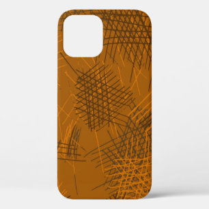 Various Pen Strokes. Seamless Texture with chaotic iPhone 12 Case