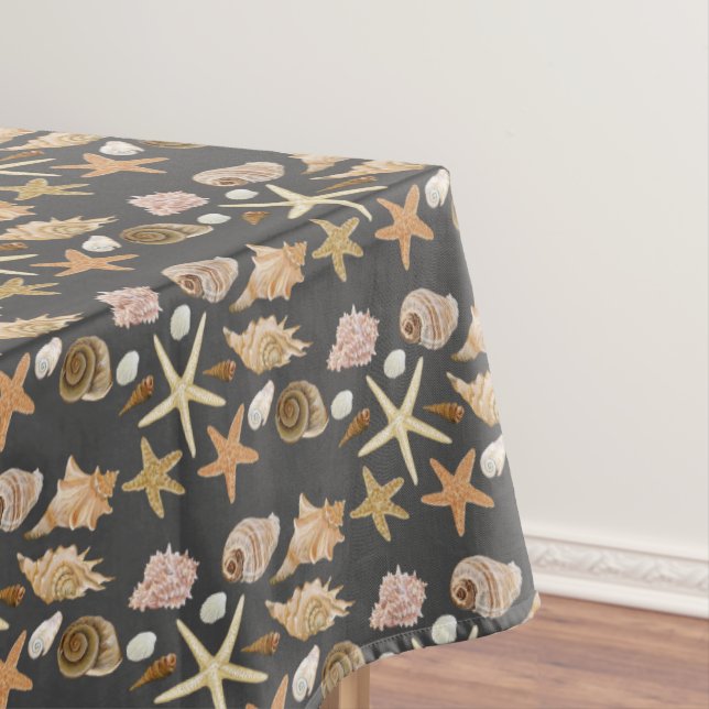 Various seashells pattern tablecloth (In Situ)