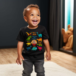 Various Species of Colourful Dinosaurs  Baby T-Shirt