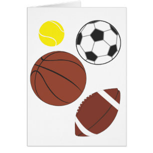 Various Sports Balls Card