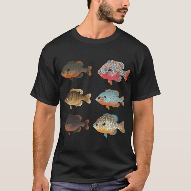 Various Sunfish (Lepomis sp.) Pack T-Shirt (Front)