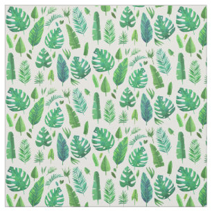 Various tropical leaves pattern fabric