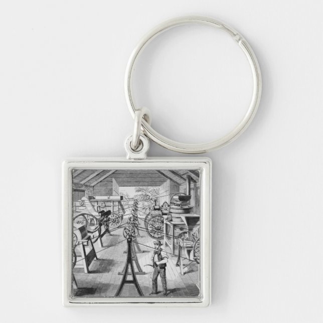 Various types of Agricultural Machinery Key Ring (Front)