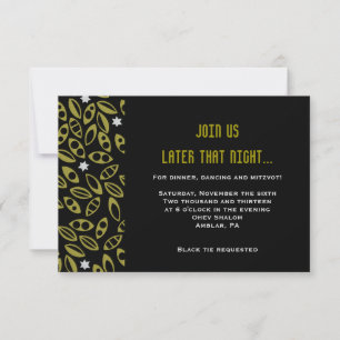 VARIOUS VINES Bar Bat Mitzvah Reception Card