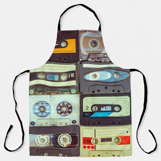 Various vintage audio cassettes apron (Front)