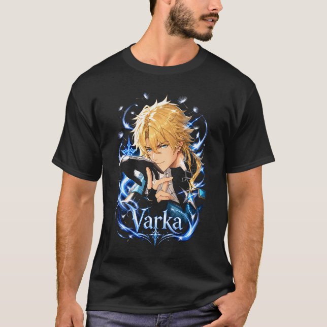 Varka Genshin Art 09 | Basic Dark T-Shirt (Front)
