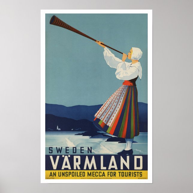 Varmland Sweden - Vintage Travel Poster (Front)