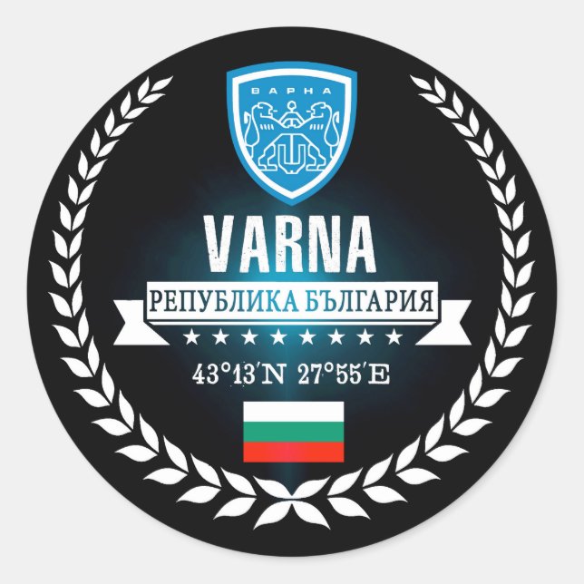 Varna Classic Round Sticker (Front)