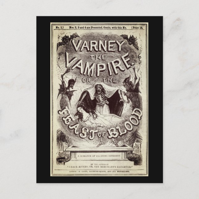 Varney the Vampire (Publication cover) Postcard (Front)