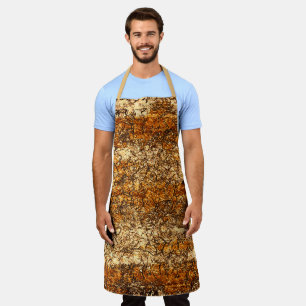 Varnish texture on rough wood apron