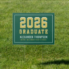 Varsity 2026 Graduate Gold Green Custom Graduation