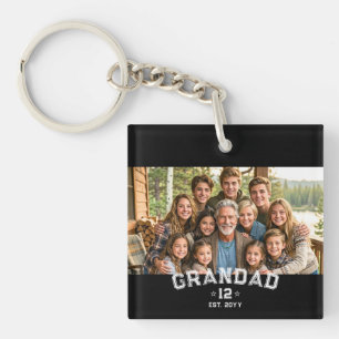 Varsity Grandad Photo Legacy Total Grands Est Year Key Ring