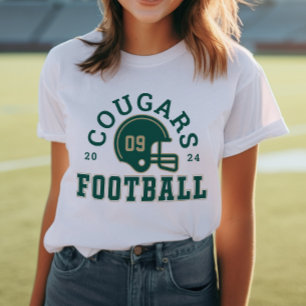 Varsity Green Custom Football Team Mum Tri-Blend Shirt