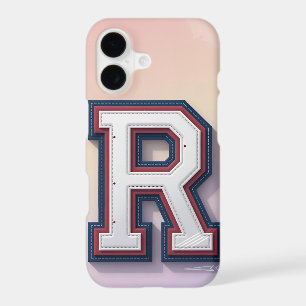 Varsity Initial Letter Phone Case Pastel